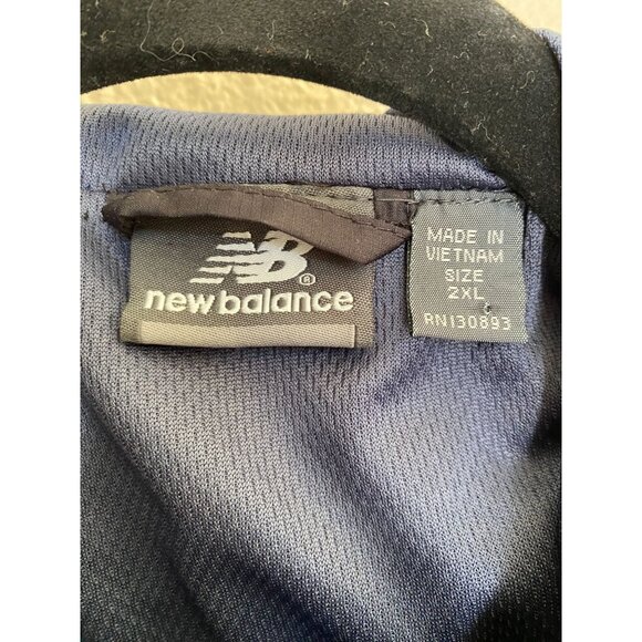 New Balance Mens 2XL Blue Hooded Lightweight Windbreaker Jacket Polyester - Picture 4 of 7
